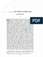 J. Mansfeld - Plato and The Method of Hippocrates