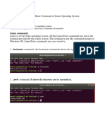 Lab No - 02 - Basic Command of Linux Operating System