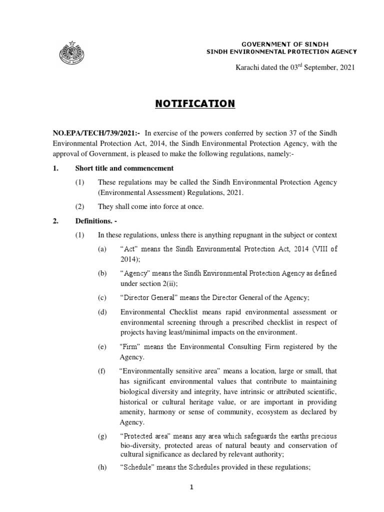 Final Review of EC, IEE & EIA Regulation 2021 (LAW DEPARTMENT AMENDMENT