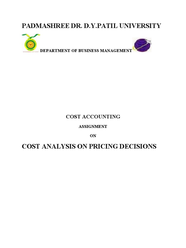 Cost Analysis for Pricing Decisions | PDF | Cost Accounting ...
