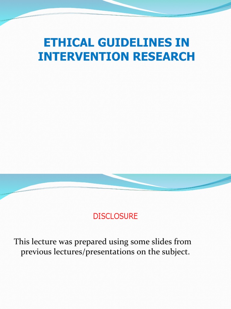 Ethics in Research FMCH | PDF | Medical Ethics | Informed Consent