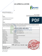 Loan Approval Letter: Reliance Finance Group