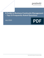 Guide To Business Continuity Management Top 15 Faqs