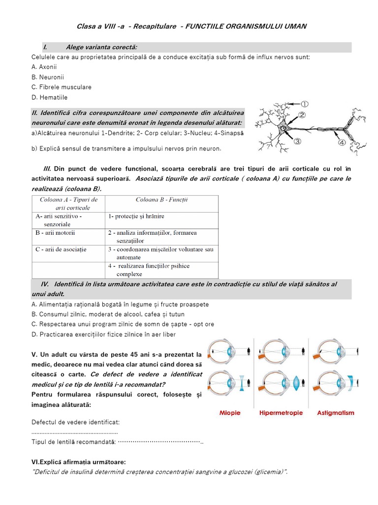 Recapitulare - Functiile de Nutritie | PDF