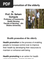 Health Promotion For Elderly