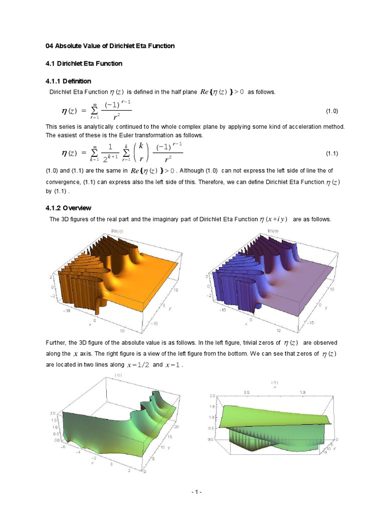 Z Re Z 04 Absolute Value of Dirichlet Eta Function 4.1 Dirichlet Eta