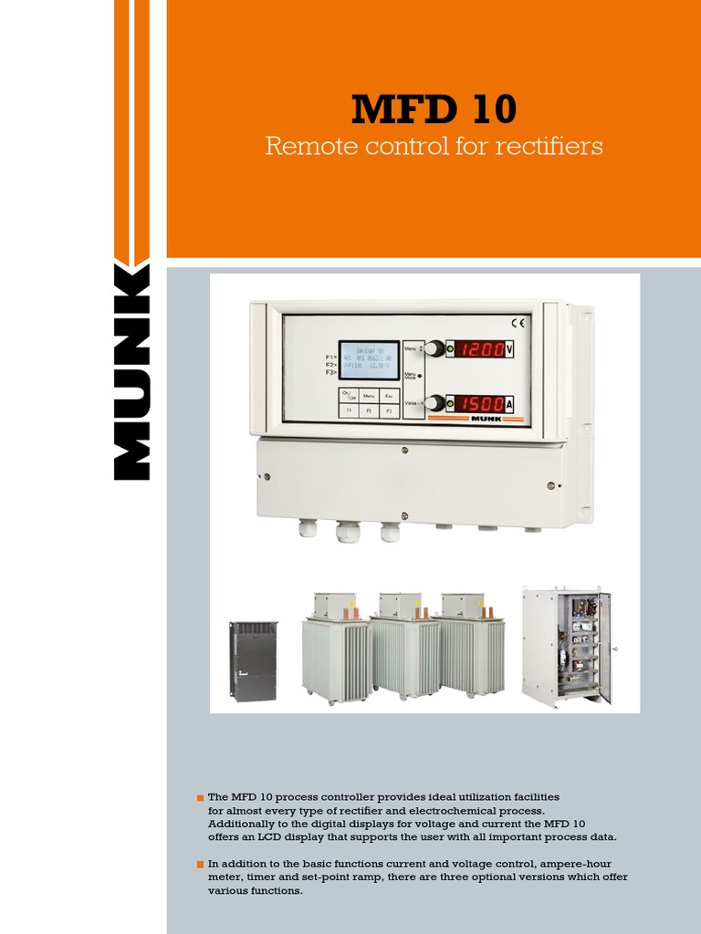 MFD 10 Process Controller Features | PDF | Rectifier | Equipment