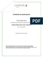 Certificado de Participación: Diabetes Mellitus Tipo 2 (Ec) : Tratamiento