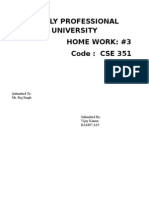 Lovely Professional University Home Work: #3 Code: CSE 351