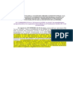 La Procedencia de La Acción de Amparo Constitucional y La Flexibilización en La Presentación de Pruebas Cuando Se Trata de Medidas de Hecho. 40.18