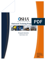 Outreach Training Program: Requirements