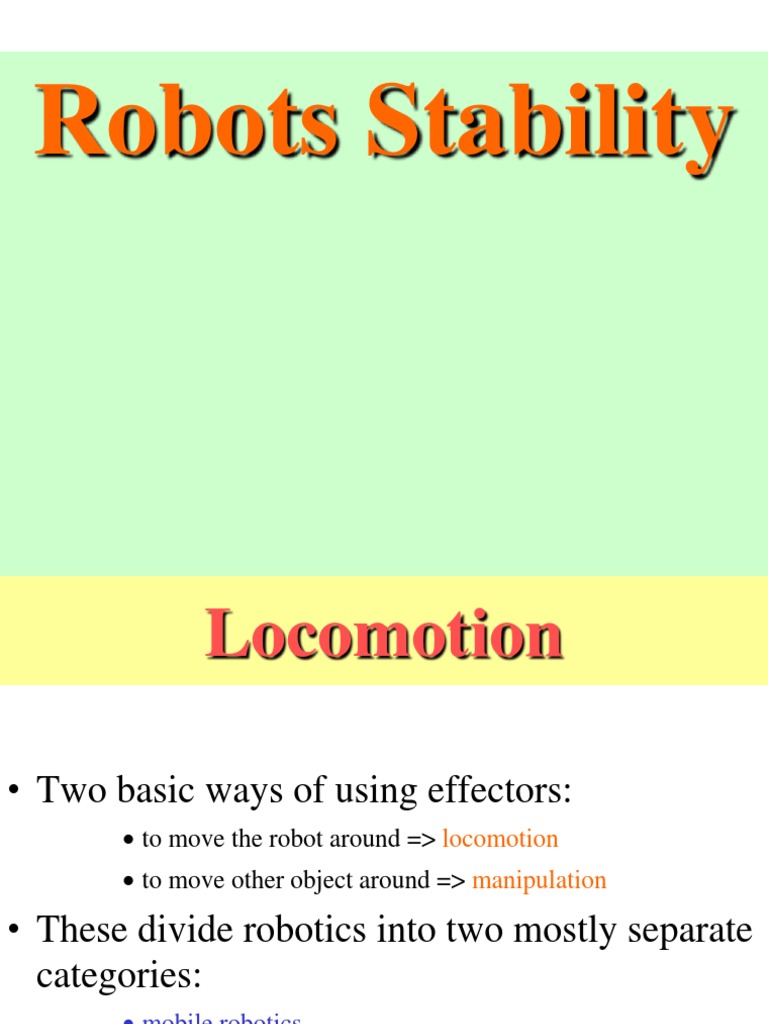 ELE8328 Lecture 2 | PDF | Robotics | Animal Locomotion