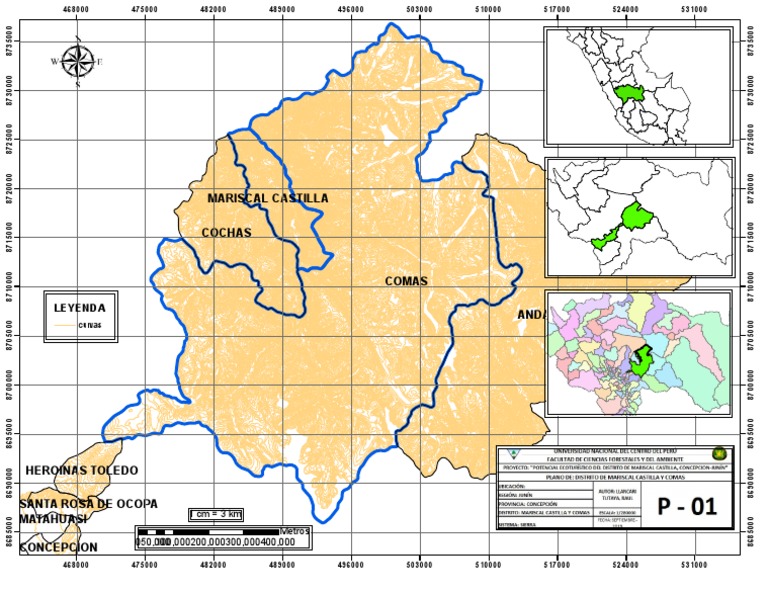 Mapa y Zonas del Distrito de Comas | PDF