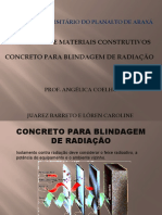 Concreto para Blindagem de Radia - o