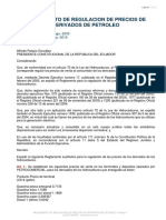 8. Reglamento Regulación de Precios de Derivados de Petróleo