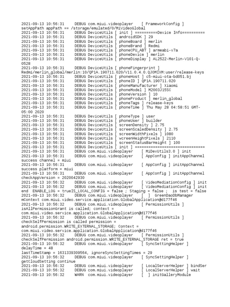 Xiaomi Redmi Video Player Debug Log | PDF | Proxy Server | Hypertext ...