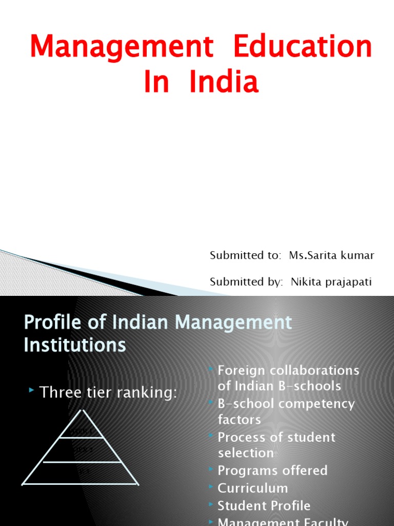 Indian Management Education Overview | PDF | Master Of Business ...