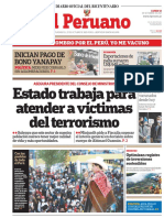 El Peruano: Estado Trabaja para Atender A Víctimas Del Terrorismo