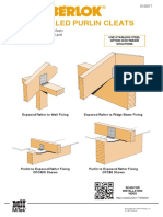 Concealed Purlin Cleats: Exposed Rafter To Wall Fixing Exposed Rafter To Ridge Beam Fixing