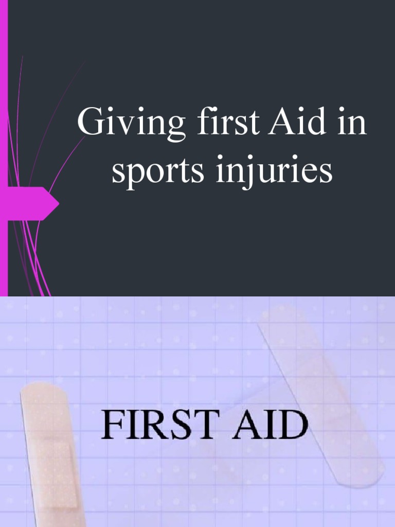 Giving First Aid in Sports Injuries PDF