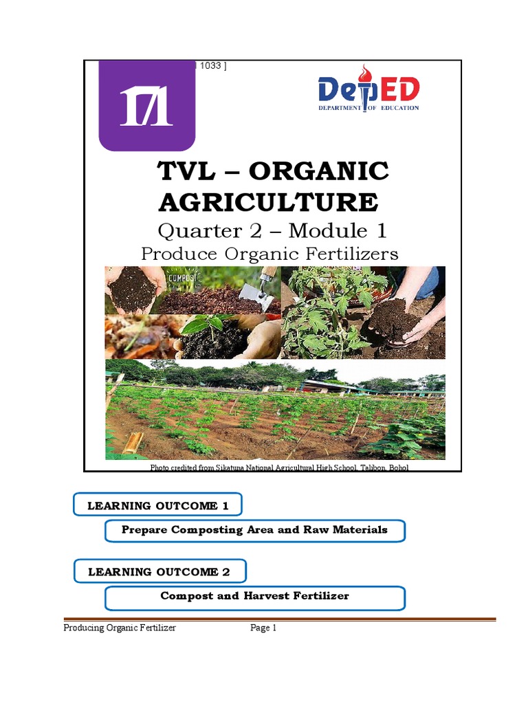 Tvl Afa Organic Agriculture11 Q2 Module1 Pdf Compost Manure