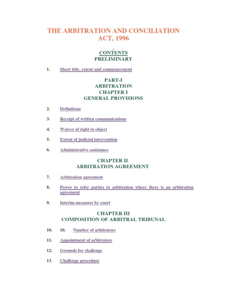 Arbitration & Conciliation Guide | PDF | Arbitral Tribunal | Arbitration