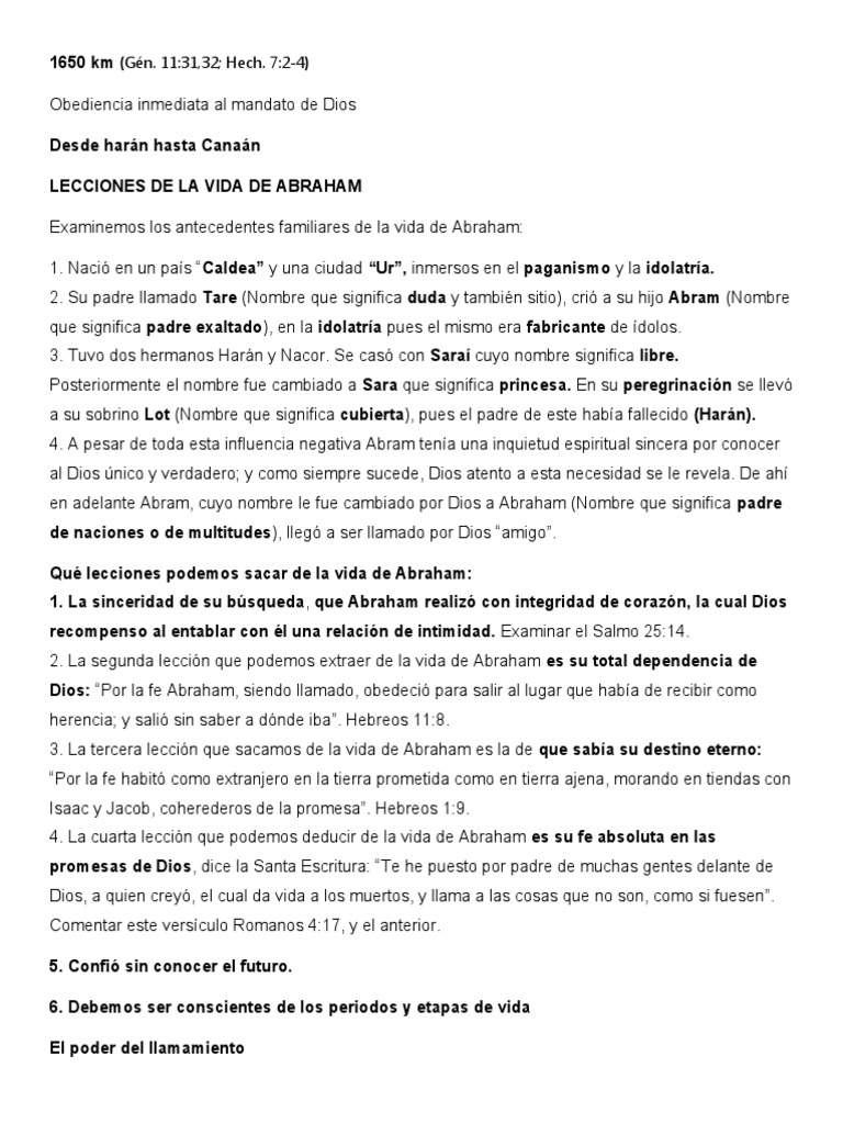 Lecciones de fe en la vida de Abraham | PDF | Abrahán | Contenido bíblico