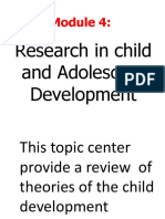 Research in Child and Adolescent Development