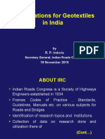 Specifications For Geotextiles in India: by R. P. Indoria 19 November 2010
