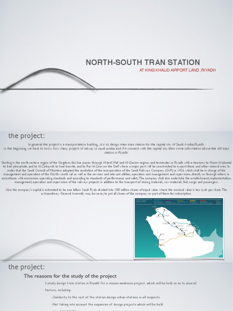 Riyadh North-South Train Station Design | PDF | Riyadh | Transport
