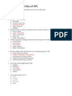 Soal PTS Pemrograman Berorientasi Objek Klas Xii