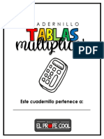 Cuadernillo de Tablas de Multiplicar Profe Cool