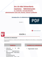 Inducción A La Vida Universitaria Las Organizaciones - Administración