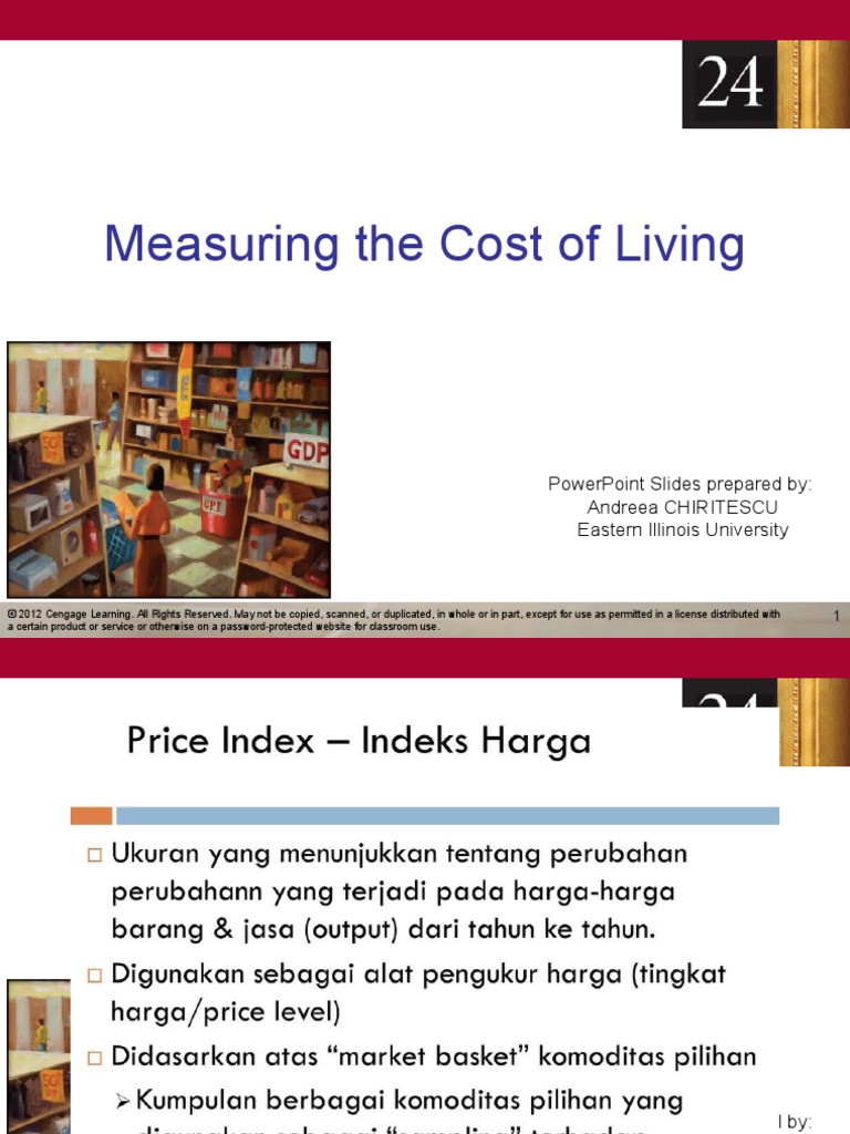 Measuring The Cost Of Living Powerpoint Slides Prepared By Andreea