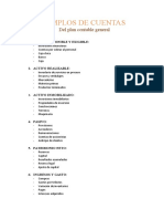 Ejemplos de Cuentas Del Plan Contable General