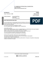 University of Cambridge International Examinations General Certificate of Education Advanced Subsidiary Level and Advanced Level