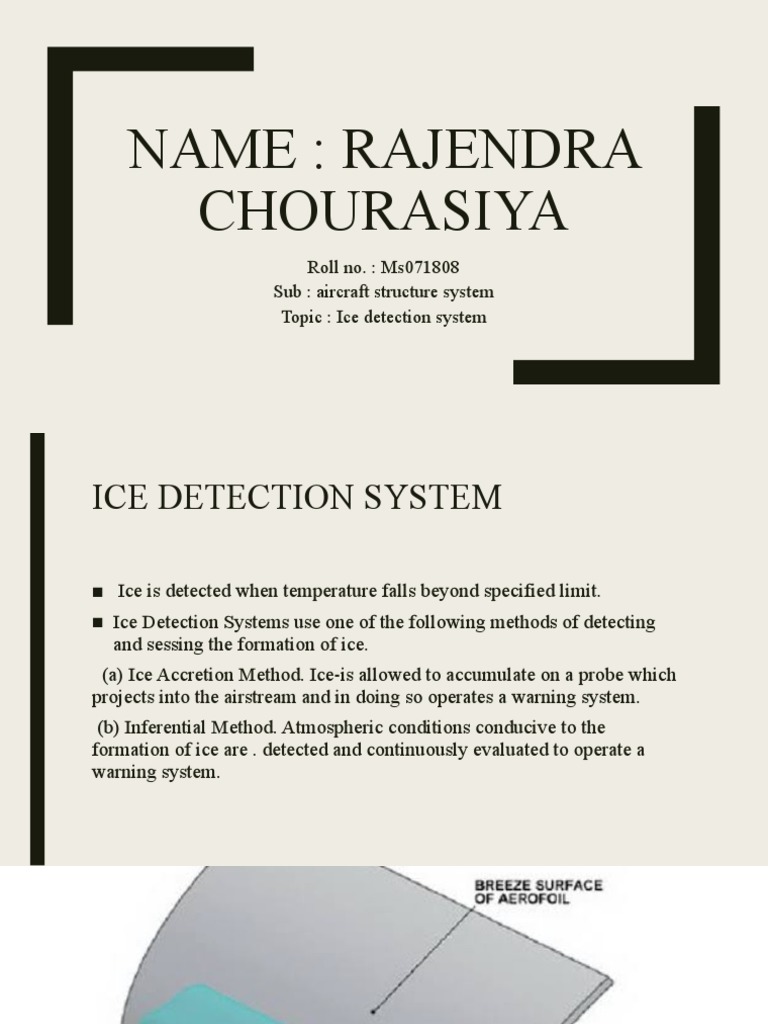 Aircraft Ice Detection Systems Overview | PDF | Ice | Aircraft