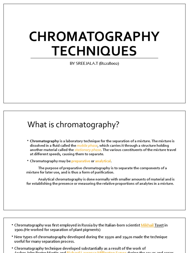 BPT Chromatography Techniques PDF Chromatography High Performance