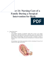 Chapter 24: Nursing Care of A Family During A Surgical Intervention For Birth