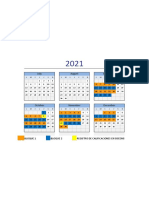 Calendario de Clases Presenciales Por Bloques. Cetac 22. 2021-2022