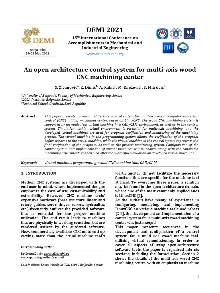 Open Architecture CNC Control System | PDF | Machines | Simulation