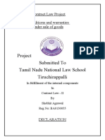 Project Submitted To Tamil Nadu National Law School Tiruchirappalli