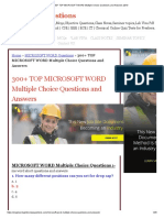 300+ TOP MICROSOFT WORD Multiple Choice Questions and Answers 2019
