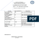 Grade 9 - St. Thomas Aquinas: Classroom Inventory