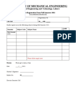 Subject Registration Form