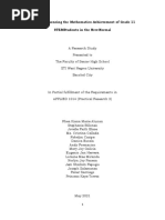 Factors Influencing The Mathematics Achievement of Grade 11 Stemstudents in The New Normal