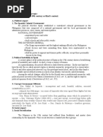 Make A Research On The Topic: The Philippines in The 19th Century As Rizal's Context: A. Political Aspect 1. The Spanish Colonial Government