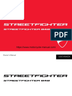 2013 Ducati Streetfighter 848 Owner's Manual