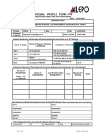Personal Profile Form - PPF: (Please Fill Both Sides of This Form in Block Letters)