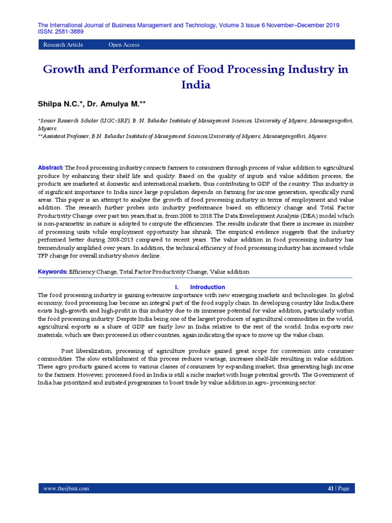 Growth of India's Food Processing Sector | PDF | Economic Growth | Foods
